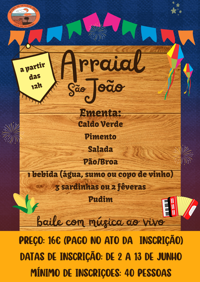 Arraial de São João - inscrições