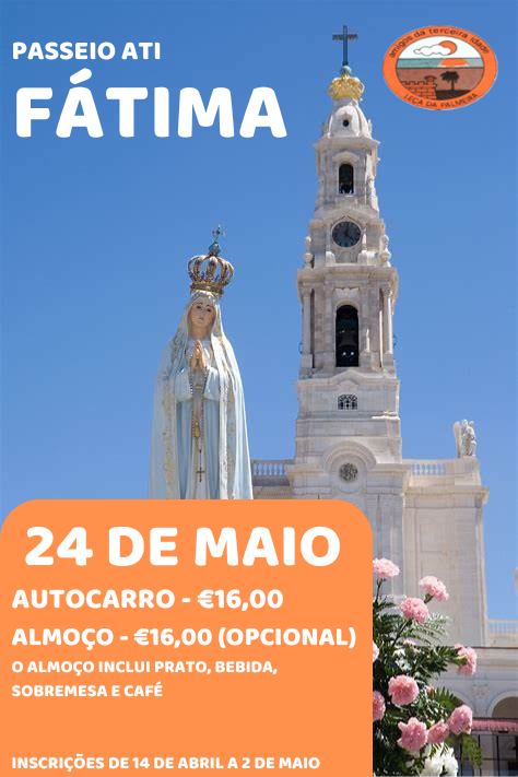 Passeio a Fátima - Incrições